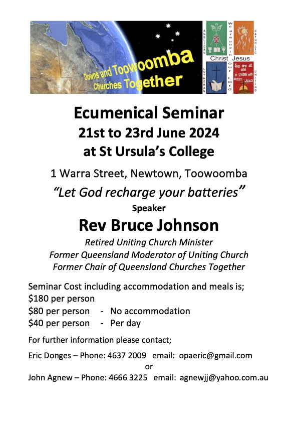 2024 Ecumenical Seminar Flyer
